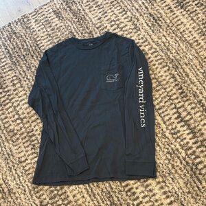 Vineyard Vines Men's Navy Long Sleeve Tee